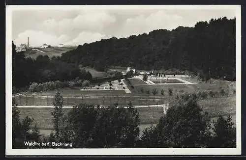 AK Backnang, Blick auf das Waldfreibad
