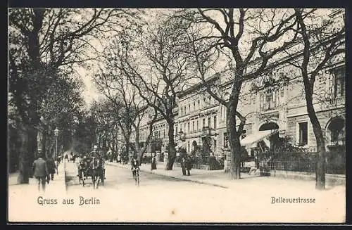 AK Berlin-Tiergarten, Blick in die Bellevuestrasse