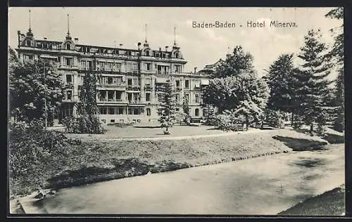 AK Baden-Baden, Blick auf das Hotel Minerva