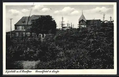 AK Schobüll a. d. Nordsee, Strandhotel und Kirche
