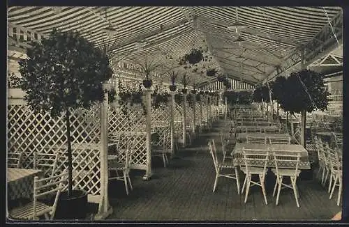 AK Magdeburg, Cafe im Magdeburger Central-Theater, Hauptzelt der Terrasse