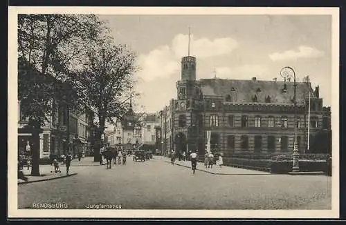 AK Rendsburg, Blick in die Jungfernstiegstrasse