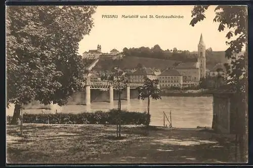 AK Passau, Mariaholf und St. Gertraudkirche