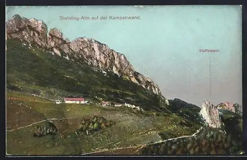 AK Kampenwand, Steinling-Alm mit Stafelstein
