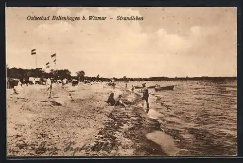 AK Boltenhagen b. Wismar, Strandleben am Ostseebad