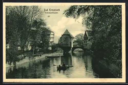 AK Bad Kreuznach, Blick auf Brückenhäuser