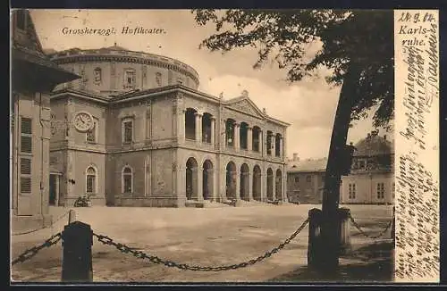 AK Karlsruhe, Partie am grossherzogl. Hoftheater