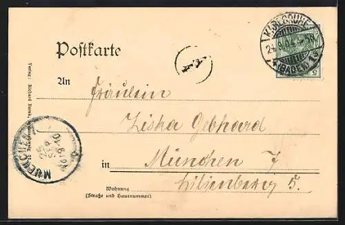 AK Karlsruhe, Partie am grossherzogl. Hoftheater