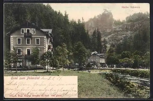 AK Waltersdorf /Sächs. Schweiz, Hotel zum Polenztal