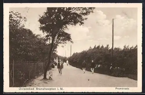 AK Brunshaupten i. M., Partie an der Promenade