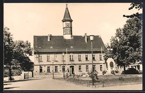 AK Schildau, Rathaus am Platz der Deutsch-Sowjetischen Freundschaft