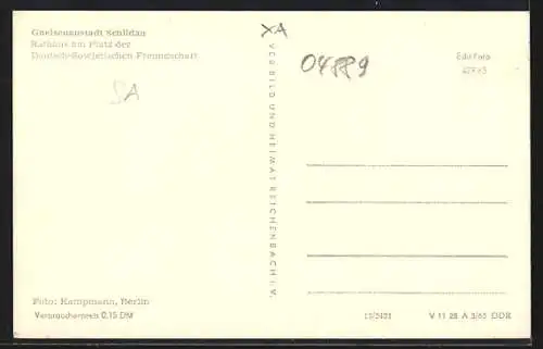 AK Schildau, Rathaus am Platz der Deutsch-Sowjetischen Freundschaft