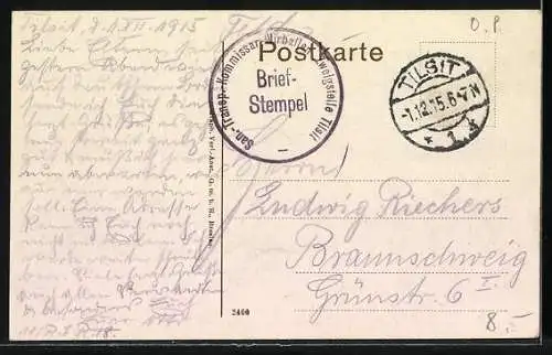 AK Tilsit, Partie beim Königin Luise-Denkmal