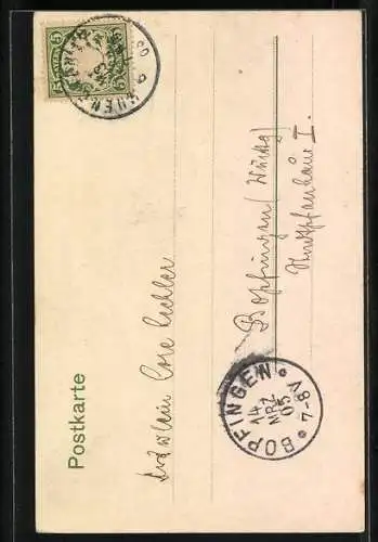AK München, Strassenbahn am Karlstor