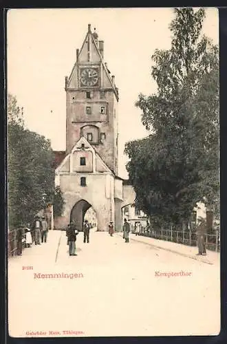 AK Memmingen, Strassenpartie am Kempertor