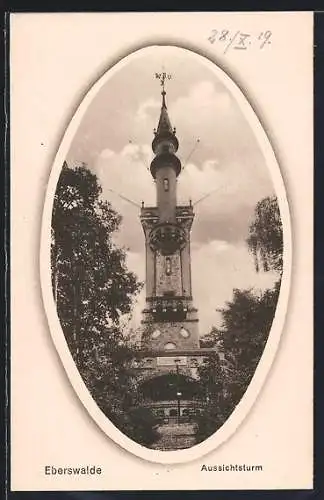 AK Eberswalde, Aussichtsturm im Passepartout