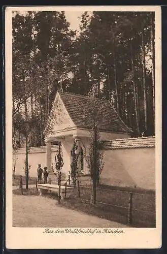 AK München-Hadern, Aus dem Waldfriedhof in München