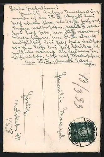 Künstler-AK Dresden, Altmarkt und Kreuzkirche