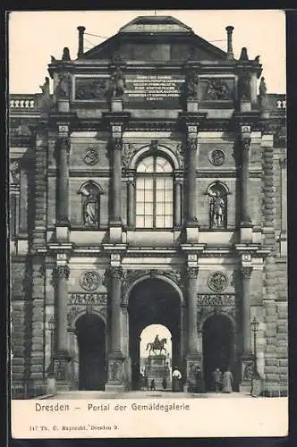 AK Dresden, Portal der Gemäldegalerie