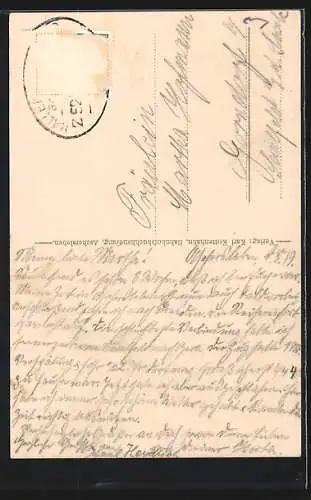 AK Aschersleben, Ortspartie mit Geschäft Wilhelm Gabriel