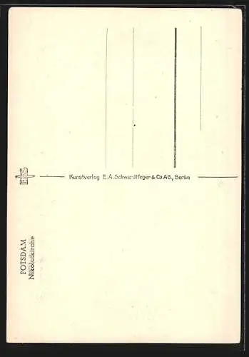 AK Potsdam, Nikolaikirche mit Passanten