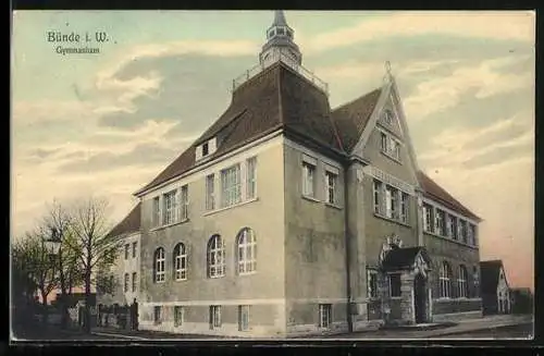 AK Bünde i. W., Blick auf das Gymnasium