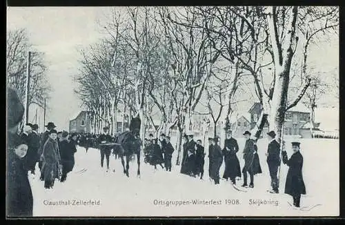 AK Clausthal-Zellerfeld, Ostgruppen-Winterfest 1908, Skijköring