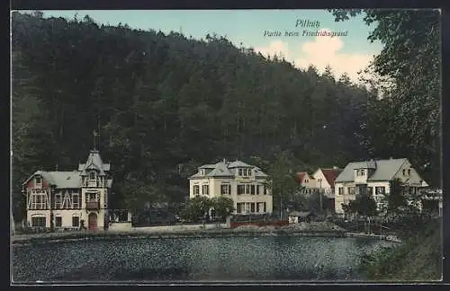 AK Dresden-Pillnitz, Partie beim Friedrichsgrund