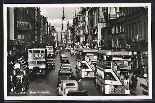 AK Berlin, Stau in der Friedrichstrasse