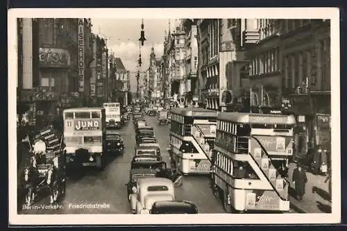 AK Berlin, Stau in der Friedrichstrasse