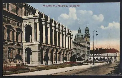 AK München, Kgl. Residenz, Nordseite