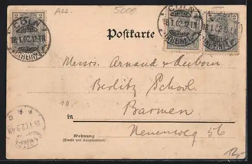 AK Köln-Neustadt, Volksgarten mit Fontäne