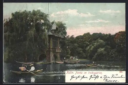 AK Köln-Neustadt, Partie im Volksgarten