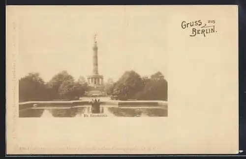 AK Berlin-Tiergarten, Blick auf die Siegessäule