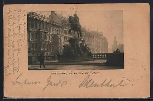 AK Berlin, Denkmal des grossen Kurfürsten