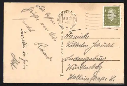 AK Garmisch, Partie in der Frühlingsstrasse