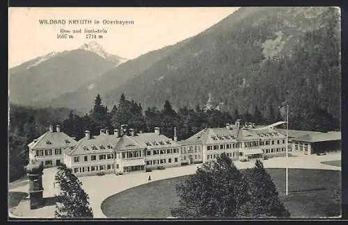 AK Wildbad Kreuth /Oberbayern, Partie vor dem Ross und Buchstein