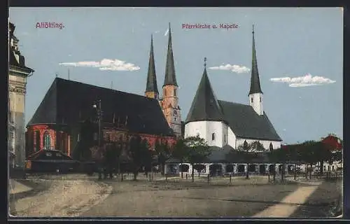 AK Altötting, Pfarrkirche u. Kapelle
