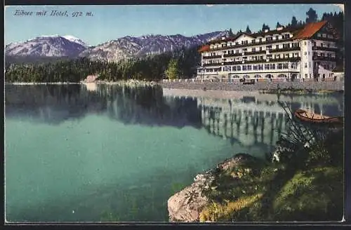 AK Eibsee, Teilansicht mit Hotel