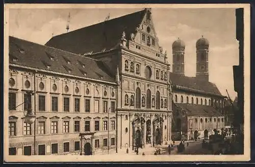 AK München, Michaels-Hofkirche mit Umgebung