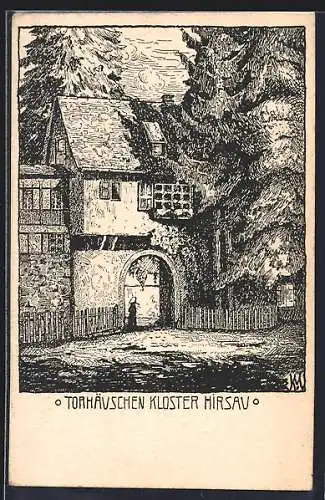 Künstler-AK Hirsau, Kloster, Torhäuschen