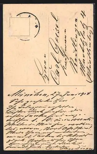 AK München, Karlstor mit Strassenbahn