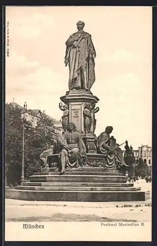 AK München, Denkmal Maximilian II.