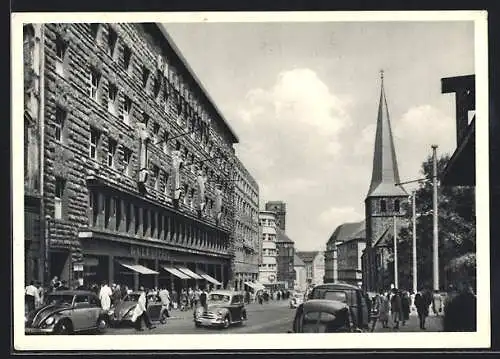 AK Essen, Kettwiger Strasse mit Geschäften