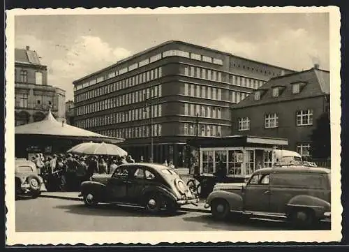 AK Gelsenkirchen, Hans-Sachs-Haus mit Altem Markt