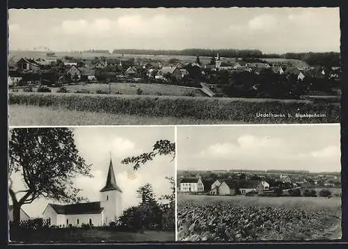 AK Uedelhoven b. Blankenheim, Teilansicht, Kirche, Salatfeld