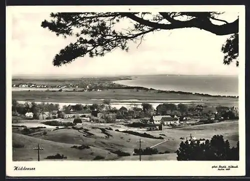 AK Hiddensee, Panorama mit Meerblick