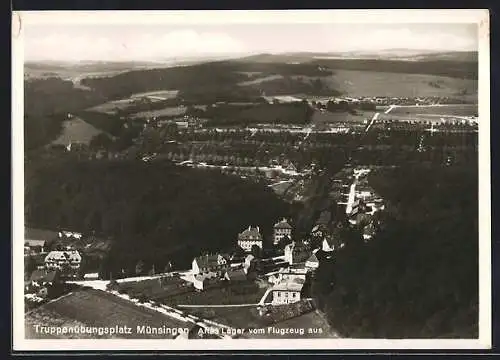 AK Münsingen, Truppenübungsplatz, Altes Lager, Fliegeraufnahme