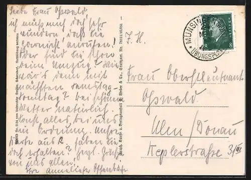 AK Münsingen, Truppenübungsplatz, Altes Lager, Fliegeraufnahme