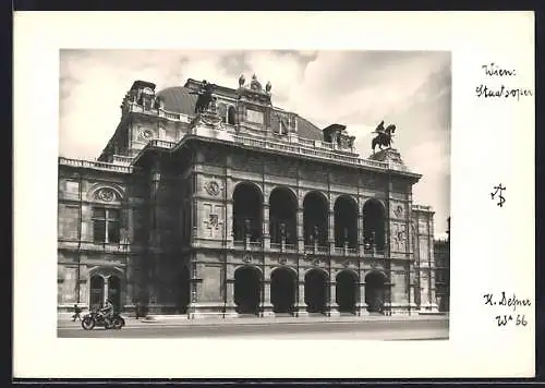 Foto-AK Adalbert Defner: Wien, Blick auf die Staatsoper